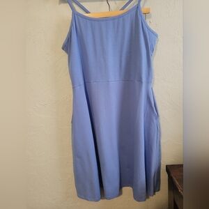 Pact Blue Strappy Mini Dress